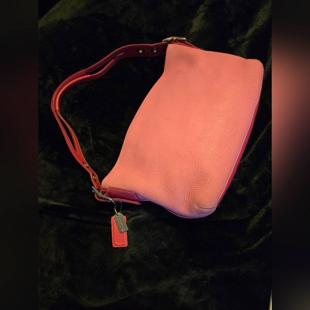 Coach Vintage Soho Pebbled Leather 2 Tone Pink - Picture 3 of 11